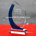 years manufacturer supply leaf shaped crystal award Trophy (R-2342